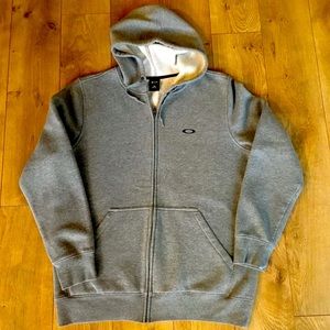 Oakley grey zip hoodie Size L